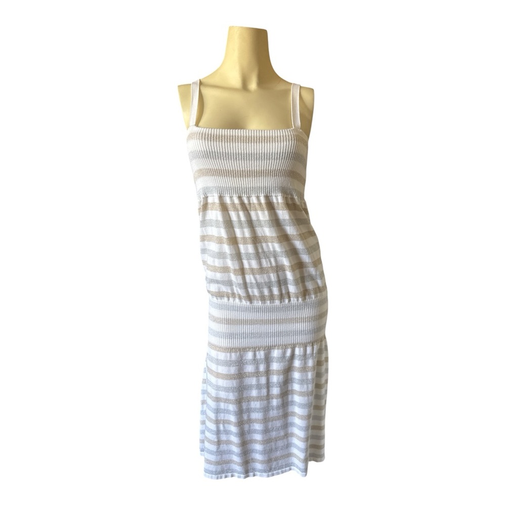 Vintage Old NavyY2K Striped Knit Sweater Dress Women size M, spaghetti straps